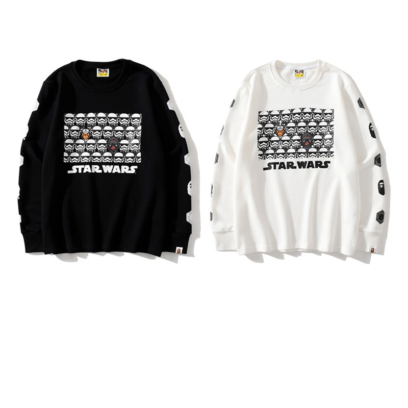 Bape Sweatshirt Black White M~2XL B15XC6706